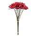 10 PCS Real Touch Latex Silk Artificial fake plastic Daisy Chrysanthemum Flowers Sun Chrysanthemum,Sunflower, Simulation Gerber, Dimorphotheca,Party Room home Decoration DIY Flower Bouquet (red)