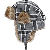 IgloosBuilt Men’s Wool Blend Trapper Hat with Faux Fur Ear Flap, Ushanka Winter Hat for Hunting, Fishing, Hiking, Camping