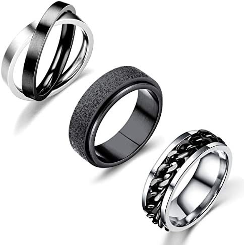 Nanafast PCS Spinner Anxiety Rings Stainless Steel Spinner Ring