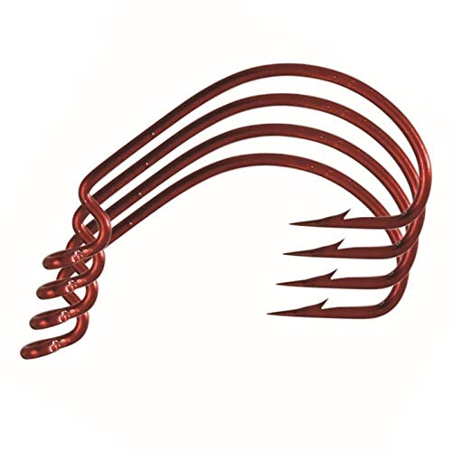 50 Stück Offset Haken Köder Wurm Kohlenstoffstahl Angelhaken Locken mit Box – Bild 7