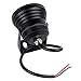 ELlight Black Led Underwater Light for Landscape Fountain Lighting, Water Resistant IP67, 10W 12V, RGB LED Spot Light with Remote Control
