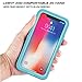 BasicStock iPhone Xs Max Waterproof Case Ultra Slim Snowproof Dirtproof Bumper Cover Shockproof Waterproof Case Replacement for iPhone Xs Max Aqua Blue