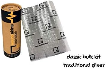SoundSkins | 79mil/2mm Double Layer Sound Deadening Mat w/ High Density Adhesive Backing for Vehicle Soundproofing | Thermal Acoustic Insulation Material | 38.75sqft. Coverage | SSK-CLASSICSILVER