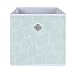 SbS Collapsible Foldable Fabric Storage Boxes, Cubes, Bins, Baskets. Mint Green Leaf Pattern (3 Pack). Each Storage Bin Measures 11 inches on All Sides