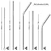 8 Pack FDA-Approved Stainless Steel Metal Drinking Straws,Fits Yeti RTIC or Any 20 or 30 oz Tumbler, Reusable Ecofriendly with 8 Colors Silicone Silencers and Comfort Tips Cover