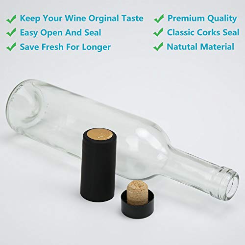 Encheng 12 Oz Glass Bottles With Cork Lids,Home Brewing Bottles Juicing
