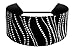 Bargain Headbands, White Dotted Swirls Over Black Elegant, Soft Cloth Headband