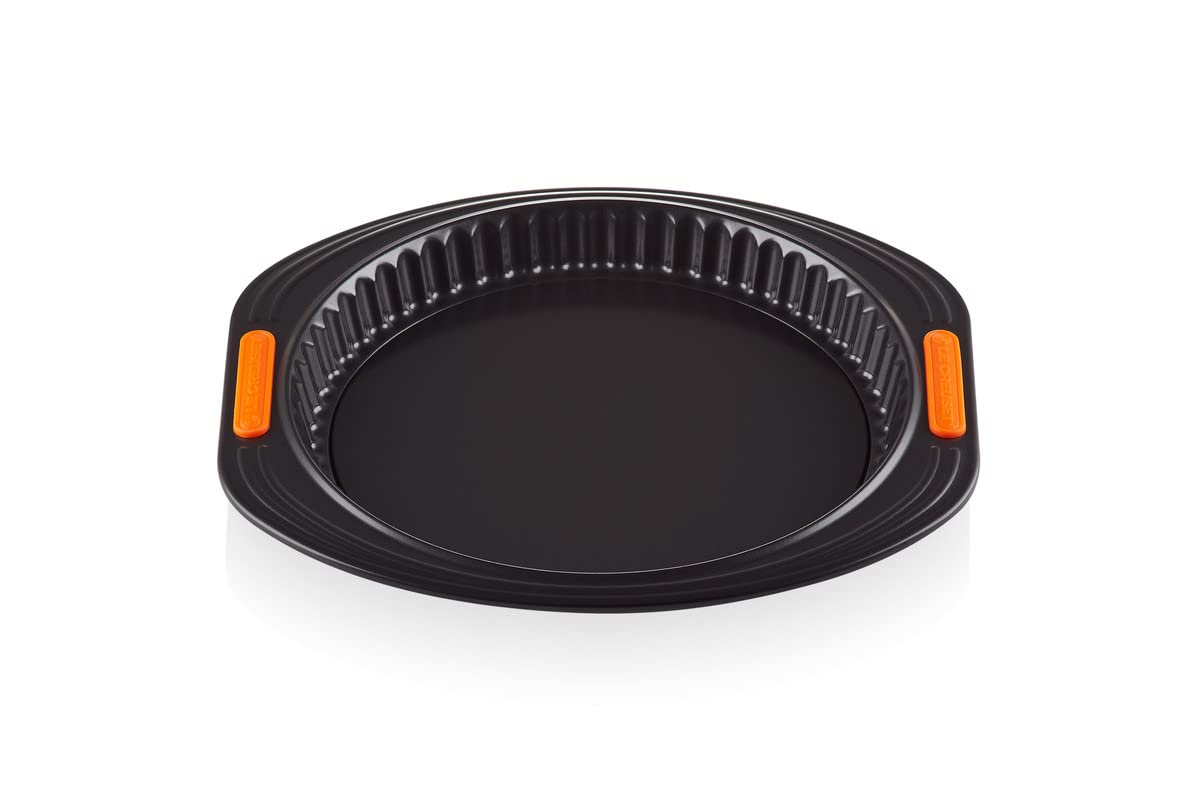 Le Creuset Non-Stick Carbon Steel Bakeware Quiche/Flan Tin, 28cm, Black, 94101900000000