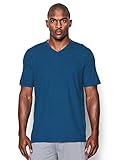 Under Armour Men's Charged Cotton V-Neck, Heron/Midnight Navy, Large