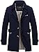 Sawadikaa Men's Single-Breasted Cotton Lightweight Jacket Windbreaker Wind Trench Coat Outdoor Jacket Navy Large