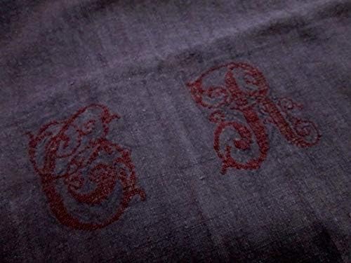 Amazon フランスアンティークシャンブルリネン 花文字イニシャル刺繍 おもちゃ ホビー