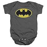 Batman Classic Logo Black Infant Baby One-Piece Romper