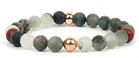 Shinus Bracelet Mens Women Chakra Handmade Gemstone Fashion Healing Power Jewelry Bloodstone Popular