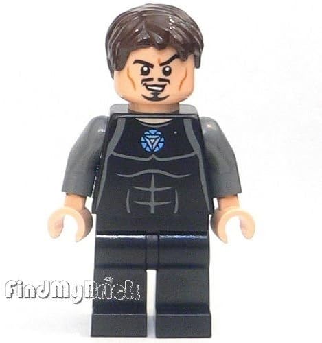 Lego Iron Man 3 Tony Stark Minifigure Triangle Circle on Chest
