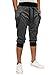 HEMOON Mens Jogging Pants Tracksuit Bottoms Training Trousers L Dark Grey