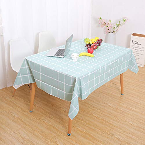Hunputa Clear Plastic Table Protector PVC Tablecloth Cover Vinyl Table Cloths Easy Clean Waterproof Wipeable Furniture Topper Pad for Dining Living Room Coffee Tables Mat Desk Pad Rectangle