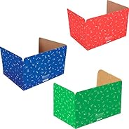 Standard Privacy Shields for Student Desks – Set of 12-3 Group Colors -Matte - Study Carrel Reduces Distractio
