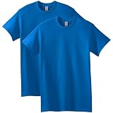 Gildan Men's Ultra Cotton Long Sleeve T-Shirts, 2-Pack Black & Royal Blue – Soft, Durable Basic Tees