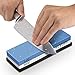 Knife Sharpening Stone, Dual Sided 3000/8000 Grit Corundum Whetstone Waterstone Kitchen Knife Sharpener, with Two Non-Slip Rubber Base and Instruction - Perfect to Sharpen and Polish Knives Chisels
