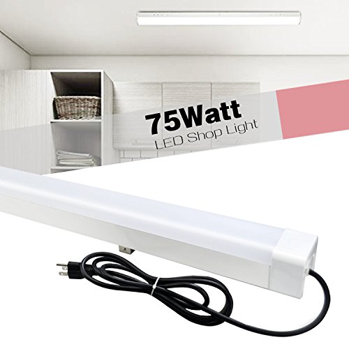 8ft LED Vapor Proof Strip Light Fixture,LED Shop Light,75W 8500LM,5700K