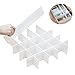 ESTAY DIY Plastic Drawer Dividers 8 Pcs Dresser Kitchen Office Drawer Organizer Accessories Underwear Tools Utensil Plastic Storage (White)