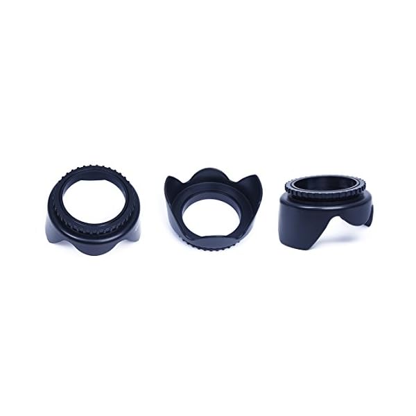 Jaimenalin Objektiv Deckel + Haube + UV-Filter Kompatibel mit 52mm D3100 18-55mm – Bild 5