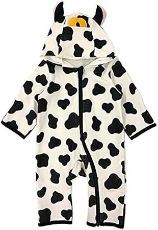 Amazon Co Jp 着ぐるみ ロンパース 牛柄 カバーオール 21年 干支 つなぎ 牛 丑年 ベビー なりきり 年賀状 70cm おもちゃ