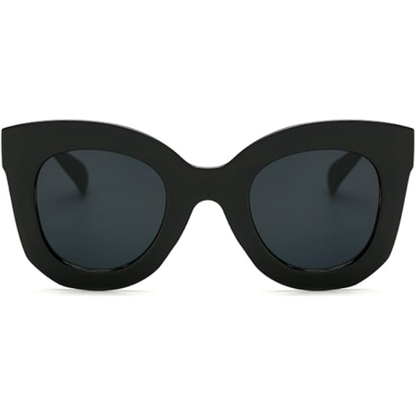 Amazon.com: FEISEDY Retro Oversized Square Horn Sunglasses Semi
