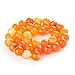 wanjin Natural orange Stripe Agate Gemstone Round Loose Beads For Jewelry Making Findings /Accessories 1 Strand 15.5 inches -8mm