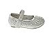 F-54A Baby Girls Rhinestone Ballet Ballerina Flats Silver
