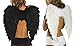 niceEshop(TM) Angel Feathers Wings Costume Fairy Fancy Ball for Halloween Christmas Holiday Party, Black, 18x14''