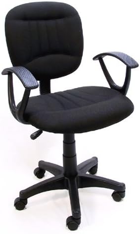 Bodymade Fabric Office/Student/Computer Chair w/Arms (Black)