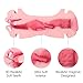 ZEMALIA Male Masturbators Adult Sex Toys 2 in 1 3D Realistic Pocket Vagina Pussy and Mouth Masturbator Cup with Teeth and Tongue Masturbation Sleeve Stroker for Menthumb 2