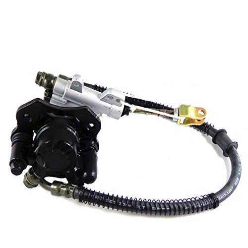 Rear Hydraulic Brake Master Cylinder Caliper Assembly with Pads for 50cc 70cc 90cc 110cc 125cc ATV Quad Taotao Sunl Roketa NST