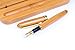 ZenSupply Hand Crafted Bamboo Fountain Gold Plated Pen In A Case | Smooth Ink Flow, Consistent Writing, Easy Refill | For Men, Women, Authors, Calligraphy, Office, Gifts, Drawing, Journals, More