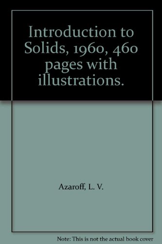 Introduction to solids.