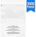 Spartan Industrial || 1000 Count - 8" X 10" Self Seal Clear Poly Bags with Suffocation Warning for Packaging, Shipping & FBA (More Sizes Available) - Permanent Adhesive primary