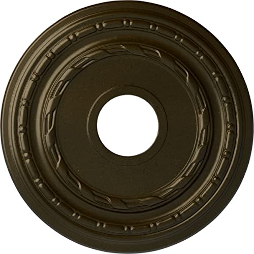 Ekena Millwork CM15DUGGS Ceiling Medallion, Green Gold