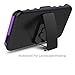Alcatel A30 Fierce 2017 Phone Case 5.5 Inch, not Tablet Case 8 Inch, Zenic Heavy Duty Shockproof Full-Body Protective Case with Swivel Belt Clip and Kickstand for Alcatel A30 Plus(Black/Purple)
