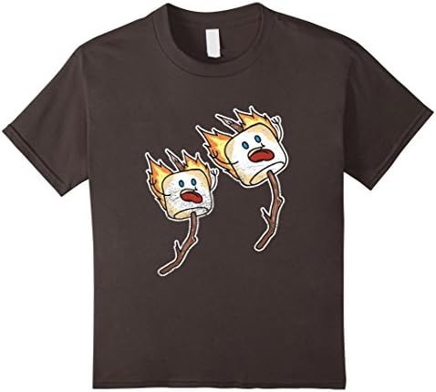unisex-child Funny Marshmallow Camping Tee-Shirt - For Men, Women, Youth 10 Asphalt