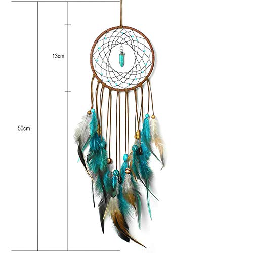 Dream Catcher for Kids Bedroom - Handmade Traditional Wind Chimes Hanging Dreamcatcher, Christmas Party Home Decoration, 5" Diameter 20" Long