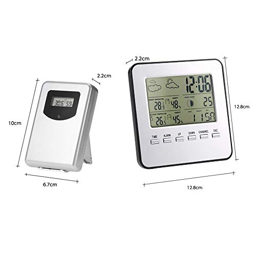 TOOGOO Upgraded Weather Station, Wireless Digital Indoor Outdoor Thermometer Hygrometer, Remote Sensor, Home Weather Forecaster Station, Humidity, Clock, Alarm Clock - Thumbnail 6