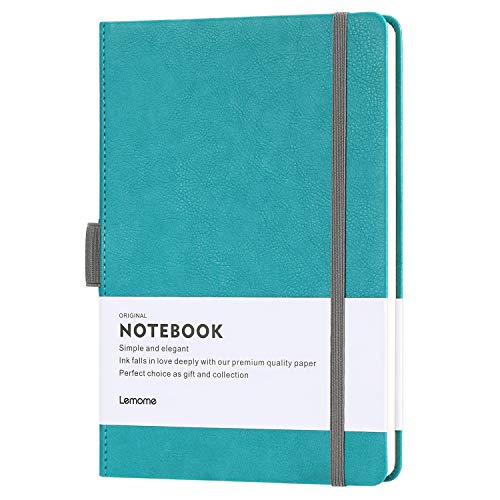 Lemome A5 Hardcover Notebook - 180 Page Ruled Journal With Pen Loop & Pocket