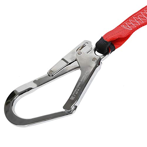DCM Single Leg Stretch Lanyard w/Rebar, Fall Arrest Safety Harness