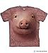 The Mountain Pig Face Adult T-Shirt, Pink, Large
