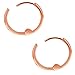 Ritastephens 14k Solid Rose Pink Gold Mini Huggies Hoops Earrings 1.5x9 Mm