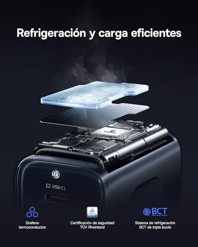 Carregador Picogo USB C 67W para iPhone 17, Adaptador de Alimentação Mini USB C com 3 portas, carregador PD com PPS, Carregamento Rápido GAN Compatível com iPhone 16-8, MacBook, iPad, Portátil, Galaxy S25