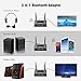 Hosome 80M Long Range Bluetooth 5.0 Transmitter Receiver, 3-in-1 Wireless 3.5mm Audio Adapters Bluetooth Receiver Aptx HD Low Latency,Optical and RAC Cable for TV PC Home Stereo Systemthumb 2