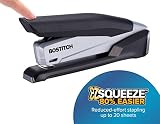 Bostitch Office Executive Stapler - 3 in 1 Stapler - One Finger, No Effort, Spring Powered Stapler, Black/Gray (INP20)