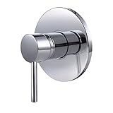 KES L6700 Bathroom Single Handle Mixing Valve Body and Trim Round, Polished Chrome